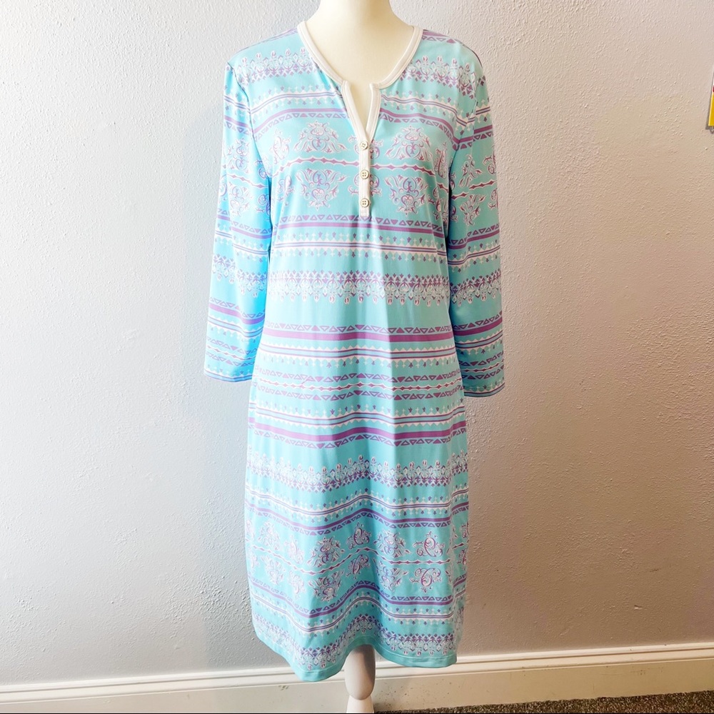 J. McLaughlin blue purple dress size large